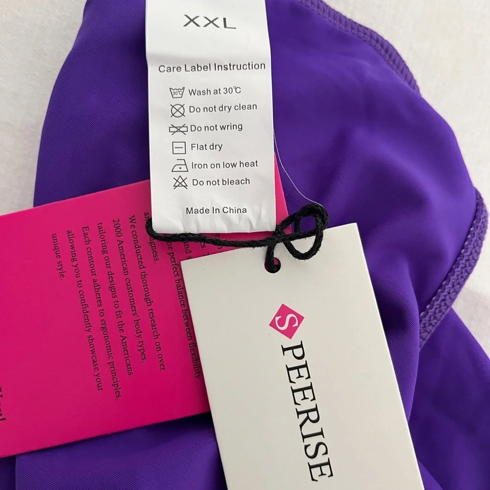 Speerise Womens Mock Neck purple Sleeveless Spandex Leotard XXL - Picture 5 of 6